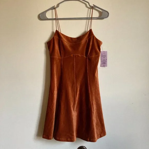 Wild Fable Velvet Seamed Dress - Picture 1 of 4